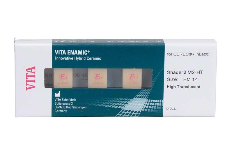 VITA ENAMIC® EM-14 HT 2M2 Hybridkeramikblöcke in Originalverpackung.
