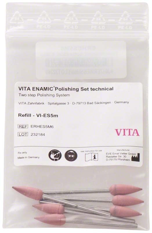 VITA ENAMIC® Polierer in Originalverpackung mit Produktinformationen.