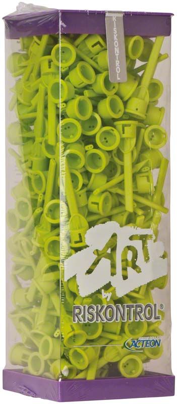 Einwegkanülen Riskontrol® Art Anis in transparenter Verpackung.