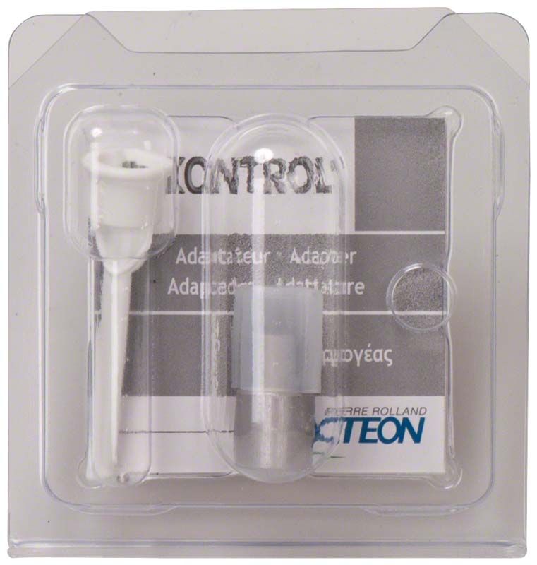 Riskontrol® Adapter Flex in transparenter Verpackung mit Beipackzettel.