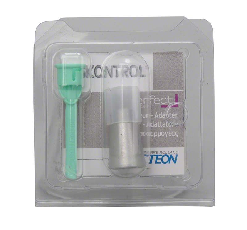 Riskontrol® Adapter Siemens 2000 in transparenter Verpackung mit grünem Zubehör.