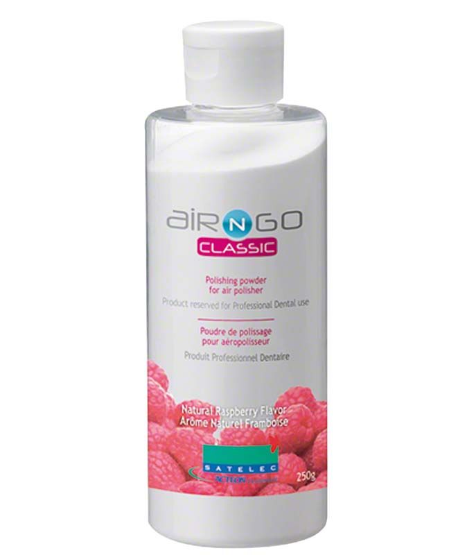 AIR-N-GO® CLASSIC Pulver Flasche Himbeere mit Airpolishing-Technologie.