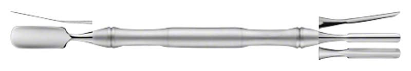 Knochenmateriallöffel LiquidSteel® aus Edelstahl mit ergonomischem Griff.