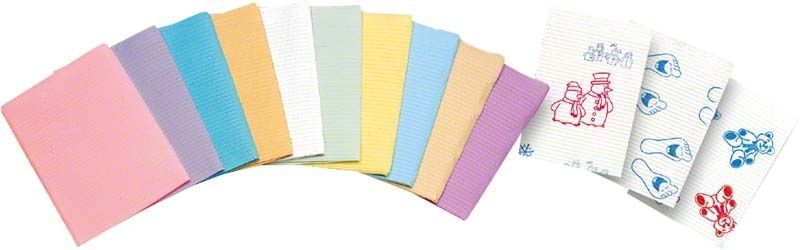 Crosstex Patientenservietten "Happy Feet" in verschiedenen Farben und Motiven.