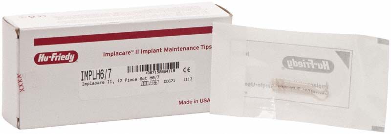 Implacare® II Sichelscaler H6/H7 in Verpackung mit Hu-Friedy Logo.