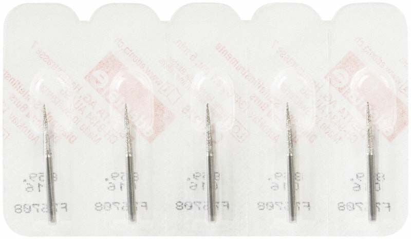 Diamantbohrer FG 859 016 in Blisterverpackung mit fünf Bohrern.
