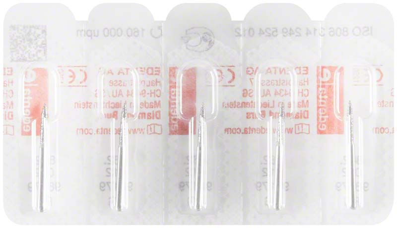 Sterile Diamant-FG 862 012 Dentalbohrer in Einzelverpackung.