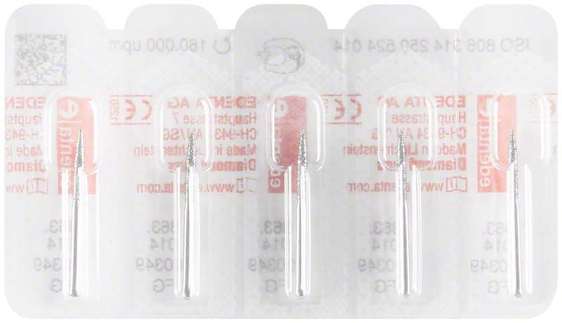 Zahnbohrer Diamant FG 863 014 in Blisterverpackung.