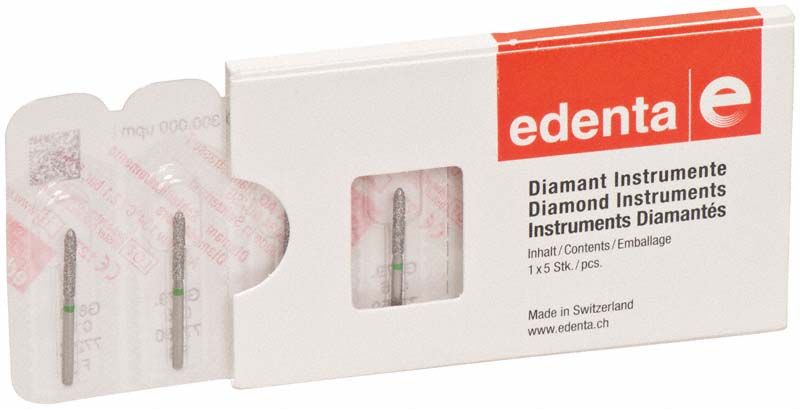 Diamant FG 879 016 Schleifinstrument in Originalverpackung von edenta.