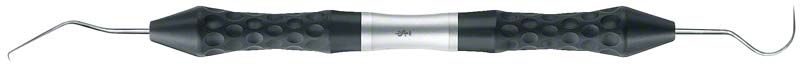Doppelendige Zahnsonde Ergoprobe Figur EXD 5 mit ergonomischem Griff.
