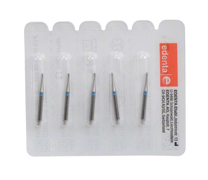 Rosenbohrer C1SX RAL 014 in Blisterverpackung für zahnmedizinische Anwendungen.