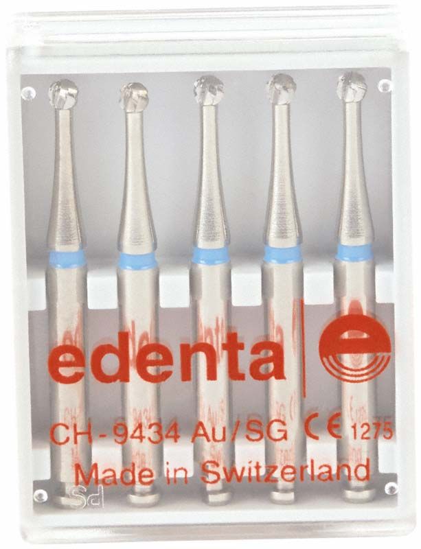 Rosenbohrer C1SX RAL 018 im Set mit blauem Ring, Kugelform.