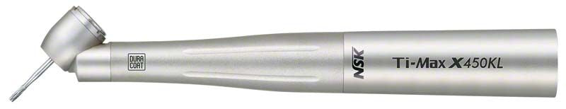 Zahnärztliche Licht-Turbine Ti-Max X450KL in silberner Farbe.
