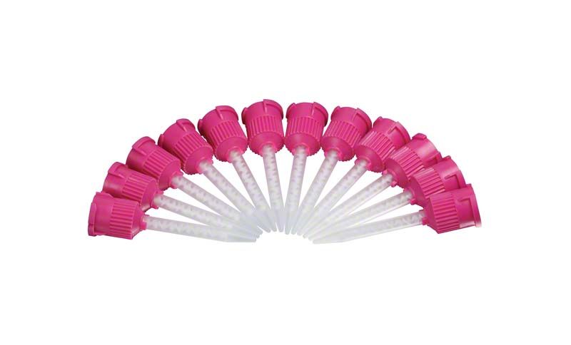 Nachfüllpackung mit roten Mischkanülen für Ketac™ Cem Plus Zement.