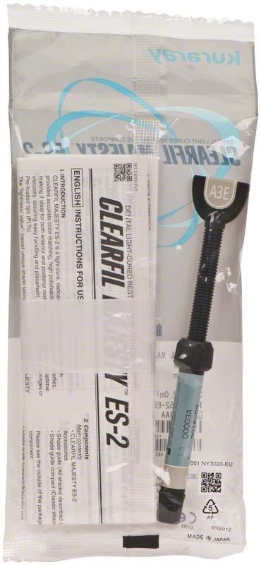 Spritze Clearfil Majesty ES-2 A3E in Originalverpackung mit Gebrauchsanweisung.