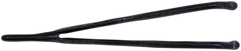 Gebogene Säurepinzette mit schwarzer Neoprenbeschichtung für zahnmedizinische Prothetik.