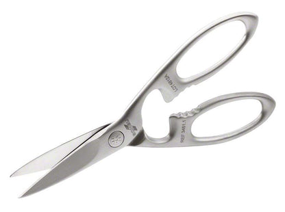 Silberne SD-Folienschere B für den dentalen Bereich.