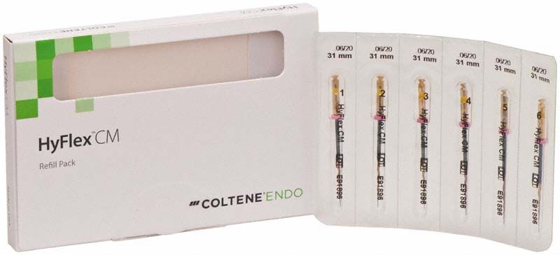 HyFlex™ CM NiTi-Feilen 31mm Gr. 06/20 in geöffneter Verpackung