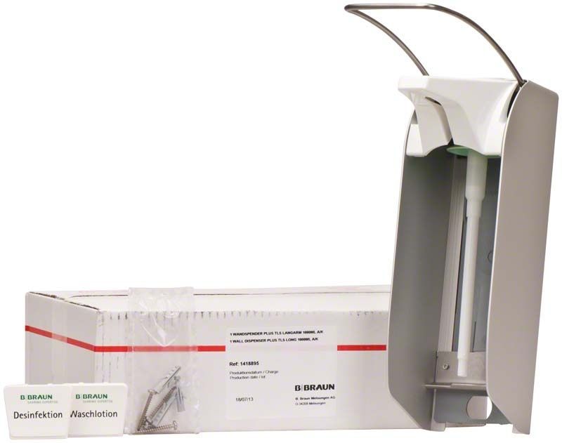 Wandspender Plus TLS mit 17 cm Armhebel für 1000 ml Behälter.