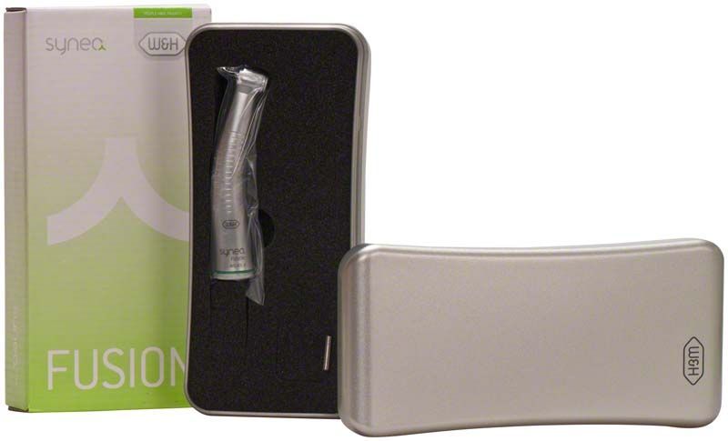 Synea Fusion Winkelstück Typ WG-66 A in grüner Verpackung mit Etui.