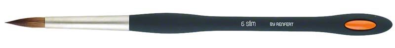 Schlanker Dentalpinsel Gr. 6 slim mit ergonomischem Griff.