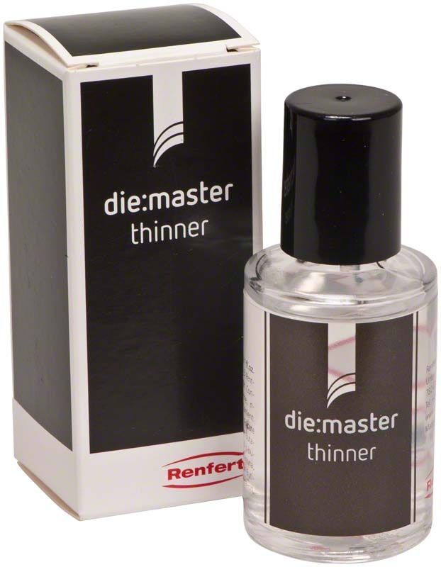 die:master Thinner Flasche und Verpackung für dentaltechnische Anwendungen