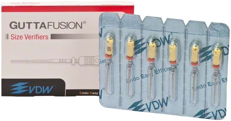GUTTAFUSION® Size Verifier Gr. 050 gelb in Blisterverpackung.