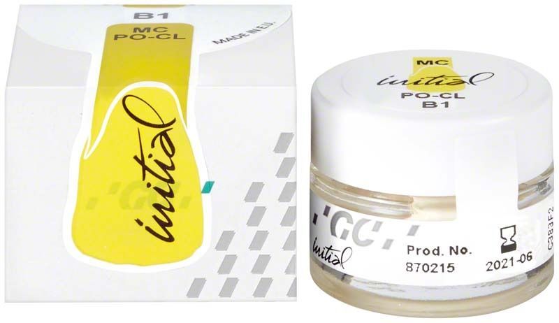 GC Initial MC Paste Opaque Classic Line PO-CL B1 im Tiegel mit Verpackung.