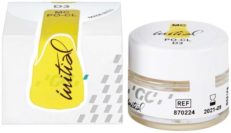 GC Initial MC Paste Opaque PO-CL D3 im Glasbehälter mit Verpackung