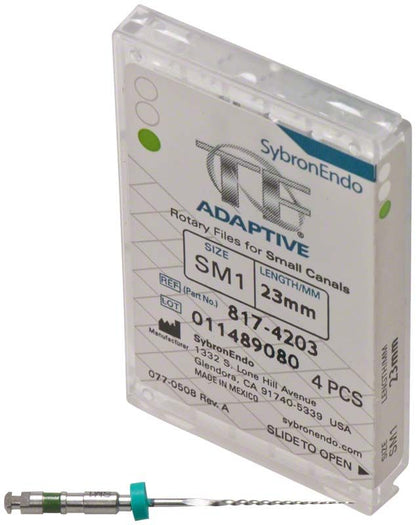 Verpackung der SybronEndo TF® Adaptive Feilen SM1 mit grünem Ring.