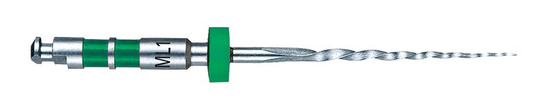 Endodontische Feile SybronEndo TF® Adaptive 27mm ML1 mit grüner Farbkodierung.