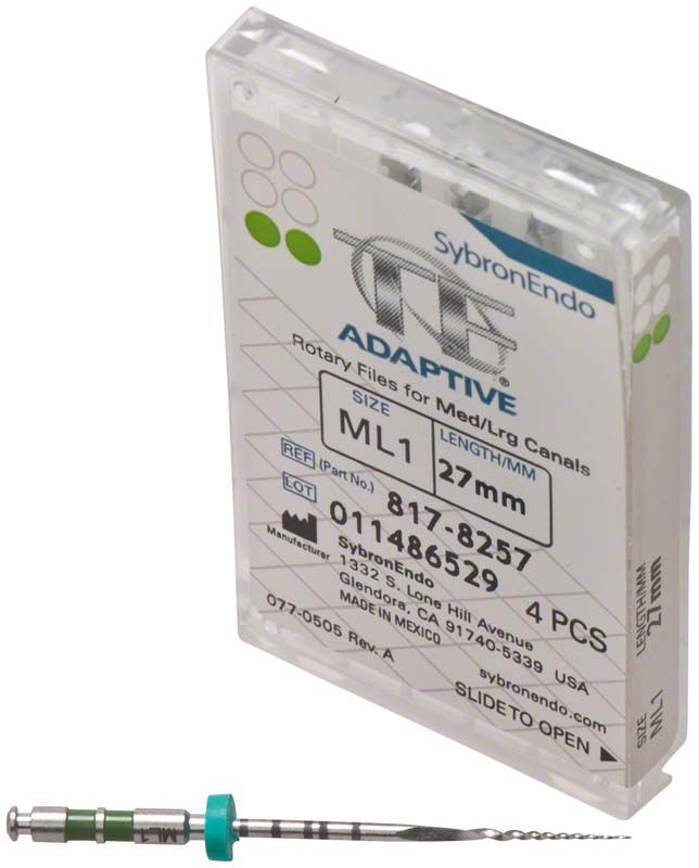 Hochwertige Endofeile SybronEndo TF® Adaptive 27mm ML1 mit Verpackung.