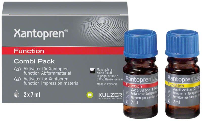 Xantopren Funktion Activator Combi Pack mit zwei braunen Fläschchen à 7 ml.