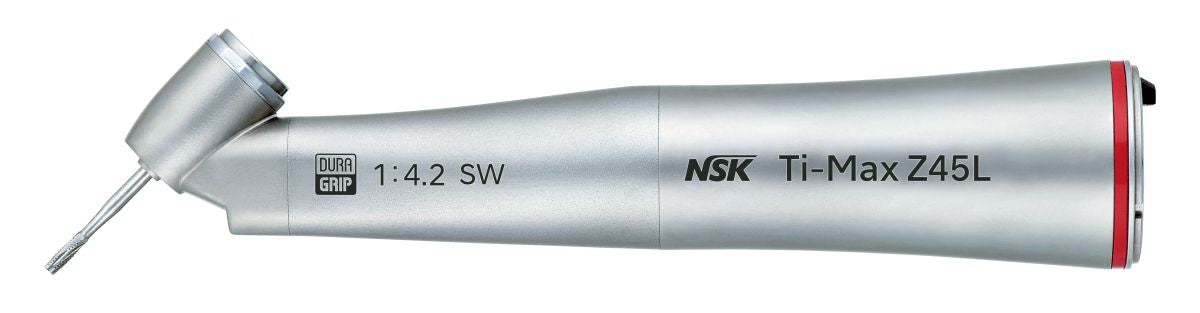 Ti-Max Z Winkelstück Typ Z45L mit Licht, seitliche Ansicht.