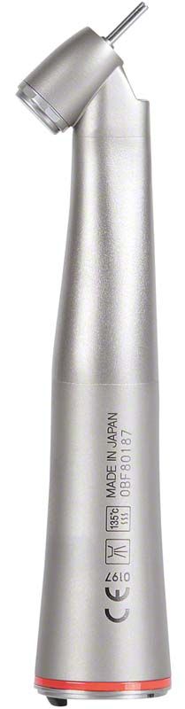 Ti-Max Z45L Winkelstück mit Licht, Rückansicht mit CE-Kennzeichnung.