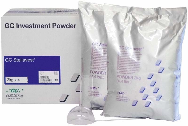 GC Stellavest® Pulver 4 x 2kg Verpackung mit zwei Beuteln und Messlöffel.