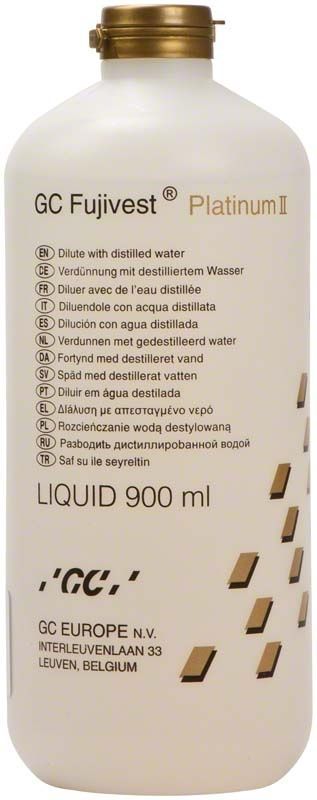 GC Fujivest® Platinum II Liquid 900ml Flasche mit mehrsprachiger Beschriftung