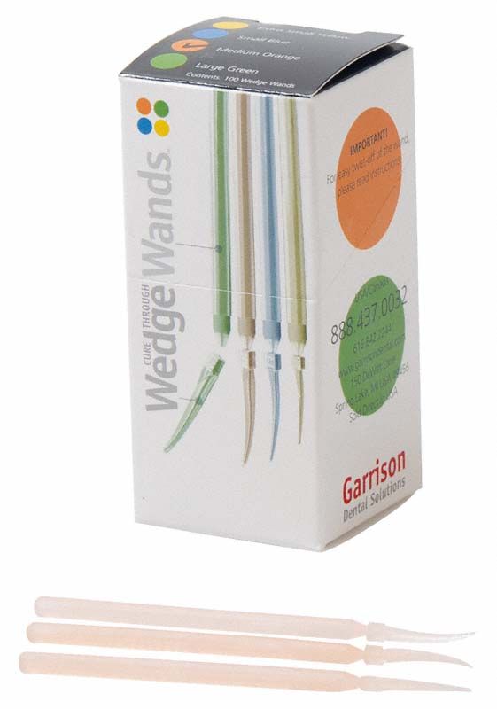 Lichtdurchlässige Wedge Wands von Garrison Dental Solutions in Originalverpackung.