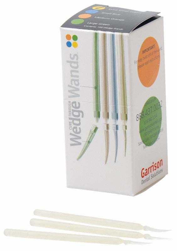 Wedge Wands lichtdurchlässig ultrafein gelb von Garrison Dental Solutions.