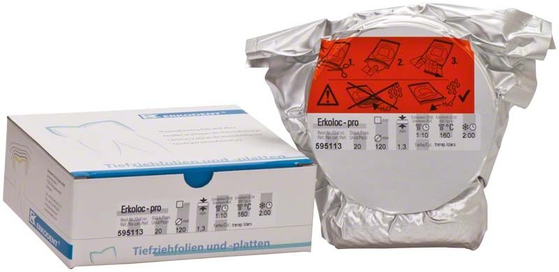 Erkoloc-pro Folie in Originalverpackung mit Anwendungsinformationen.