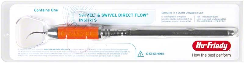 Zahnärztlicher Einsätzeinsatz Swivel Direct Flow 25kHz in Verpackung.