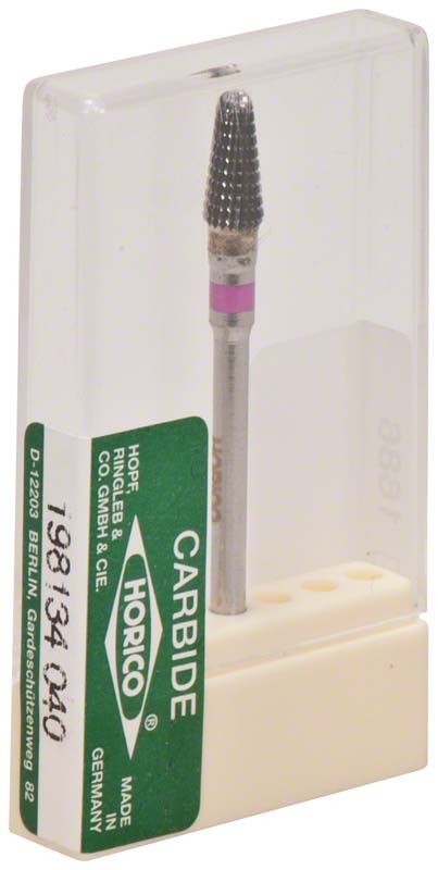 Hartmetallfräser Querhieb 198 134 040 in transparenter Kunststoffverpackung.