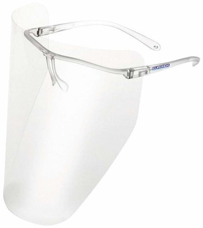 Monoart Gesichtsschutzvisier mit transparentem Schild und Rahmen.