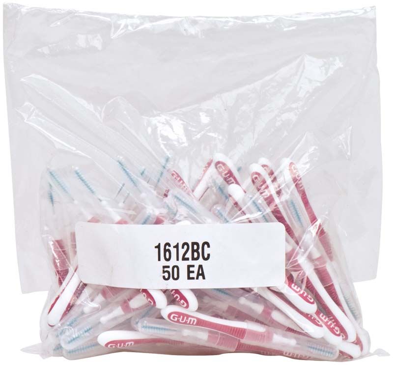 GUM TRAV-LER Interdentalbürsten im 50er Beutel, Größe 4, pink.