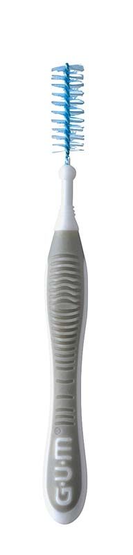 GUM® TRAV-LER® Interdentalbürste mit ergonomischem Griff, Größe 6, grau.