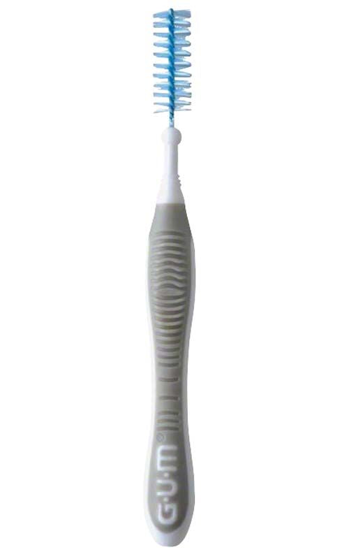 Ergonomische GUM® TRAV-LER® Interdentalbürste, Größe 6, mit grauem Griff.