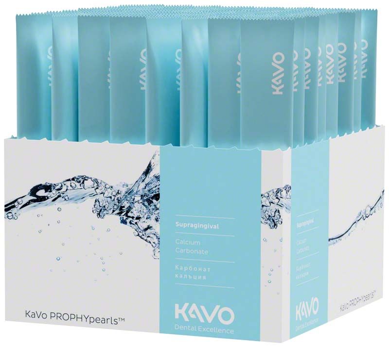 Verpackung der PROPHYpearls Sticks neutral zur Zahnreinigung mit Calciumcarbonat.