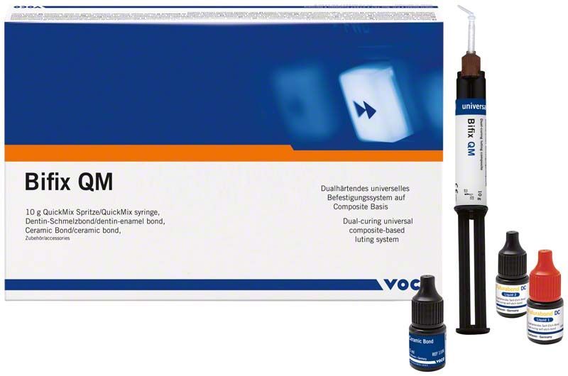 Bifix® QM Spritzen Set mit dualhärtendem Befestigungscomposite und Zubehör.