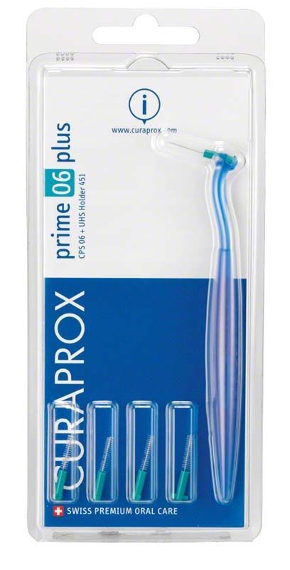 CURAPROX CPS prime plus Interdentalbürsten in Verpackung mit Halter.