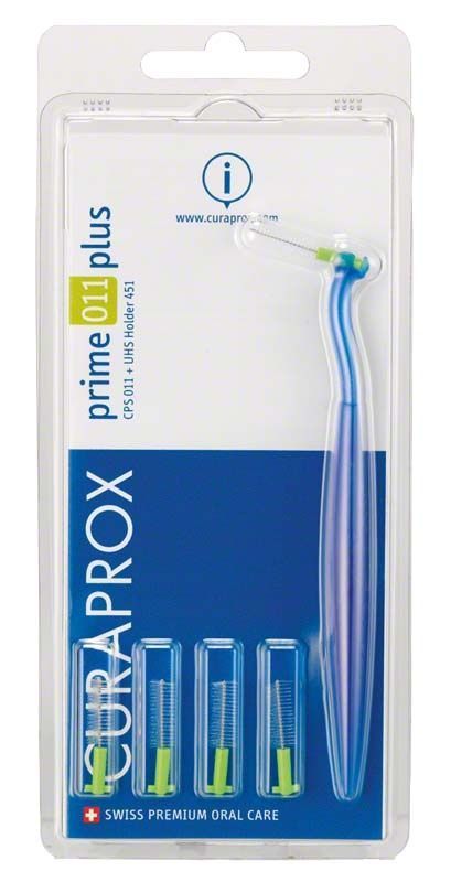CURAPROX CPS prime plus Interdentalbürsten mit Ersatzbürsten in Verpackung.